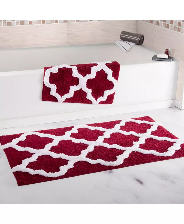 Baldwin Home 2 Piece Trellis Bathroom Mat Set