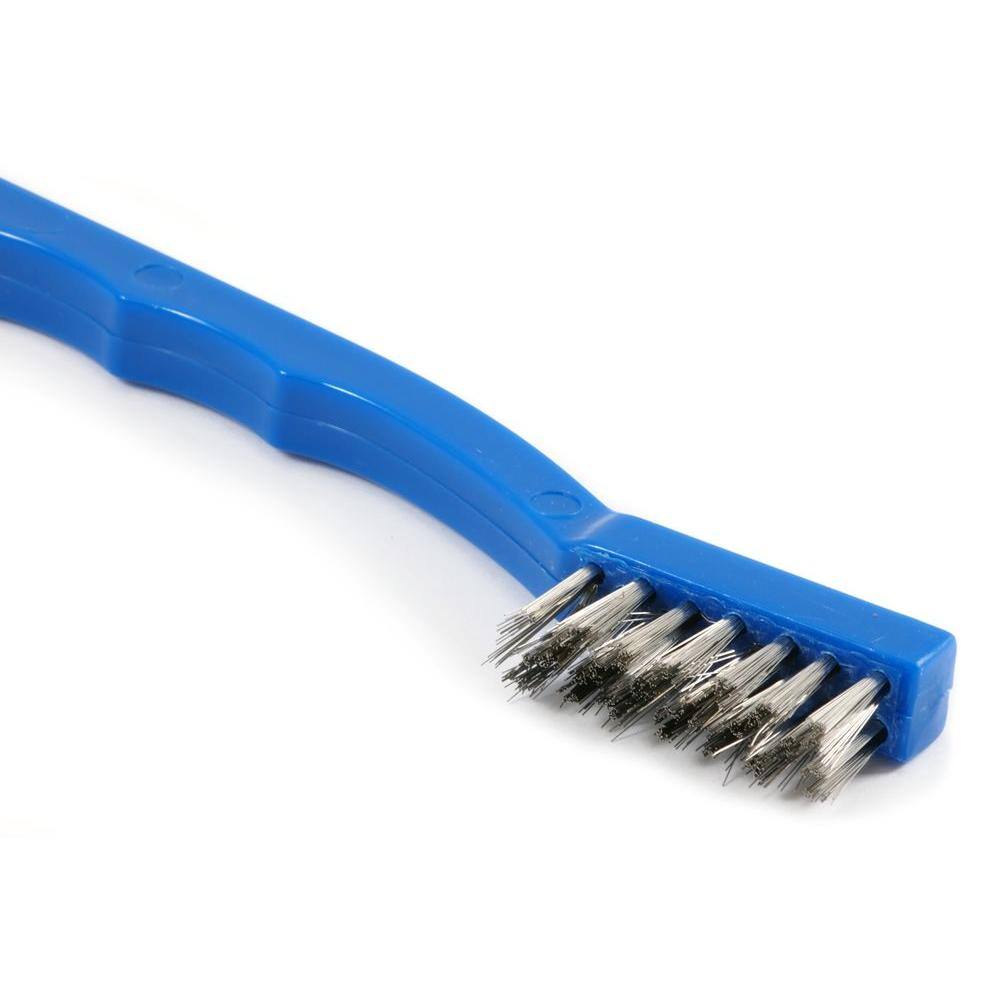 Forney 7-14 in. Stainless-Steel Plastic Handled Wire Brush 70488