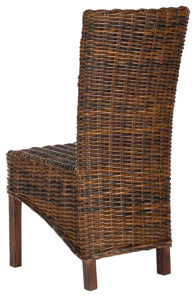 Maine 18 quoth Rattan Side Chair (set of 2) Croco Color   Tropical   Dining Chairs   by Peachtree Fine Furniture  Houzz