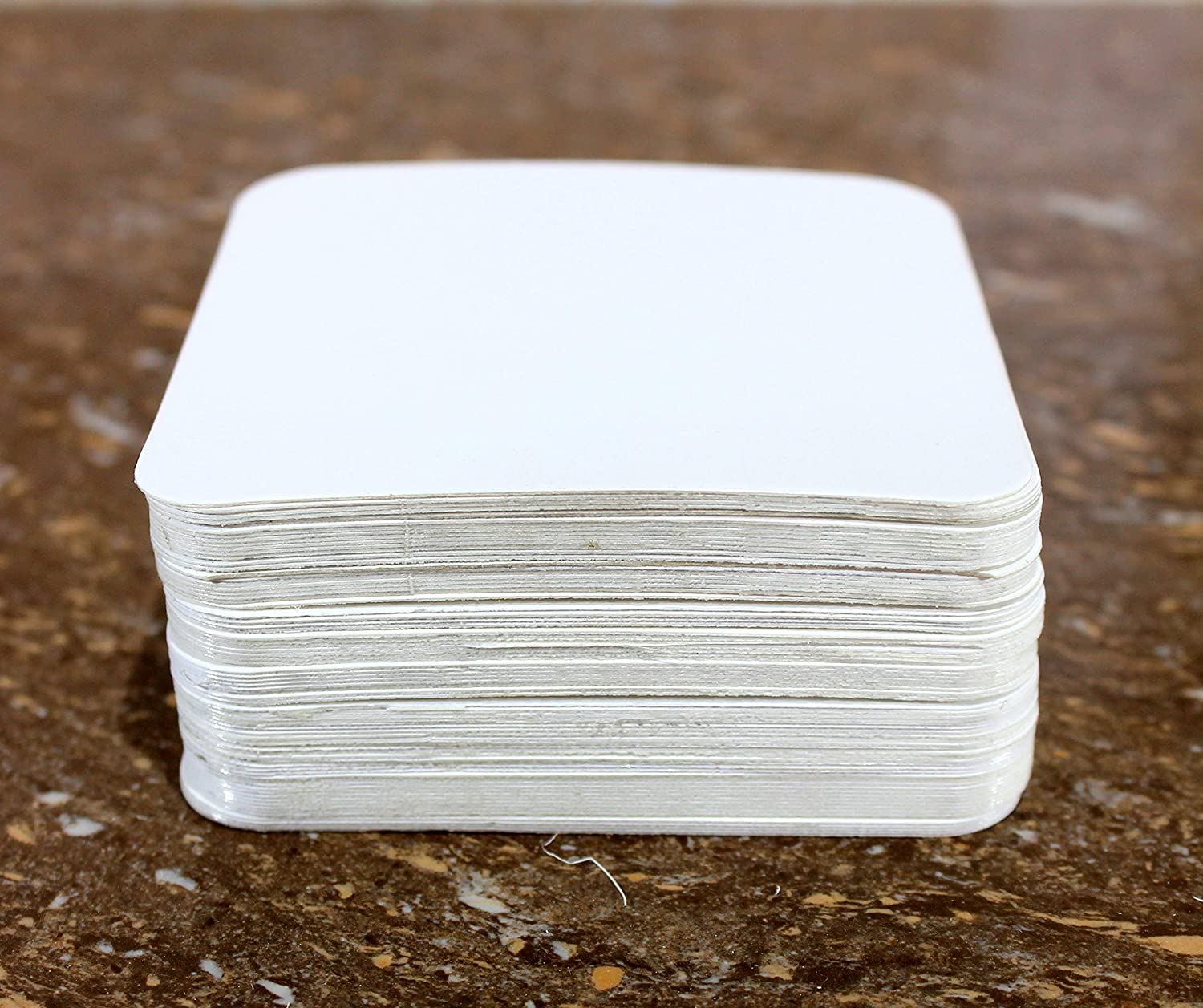 eSplanade Disposable Coasters Plain Square - Made with Thick Paper (Set of 100) - Use and Throw Reversible Coasters - Perfect for Bar， Hotel， Restaurant and Parties