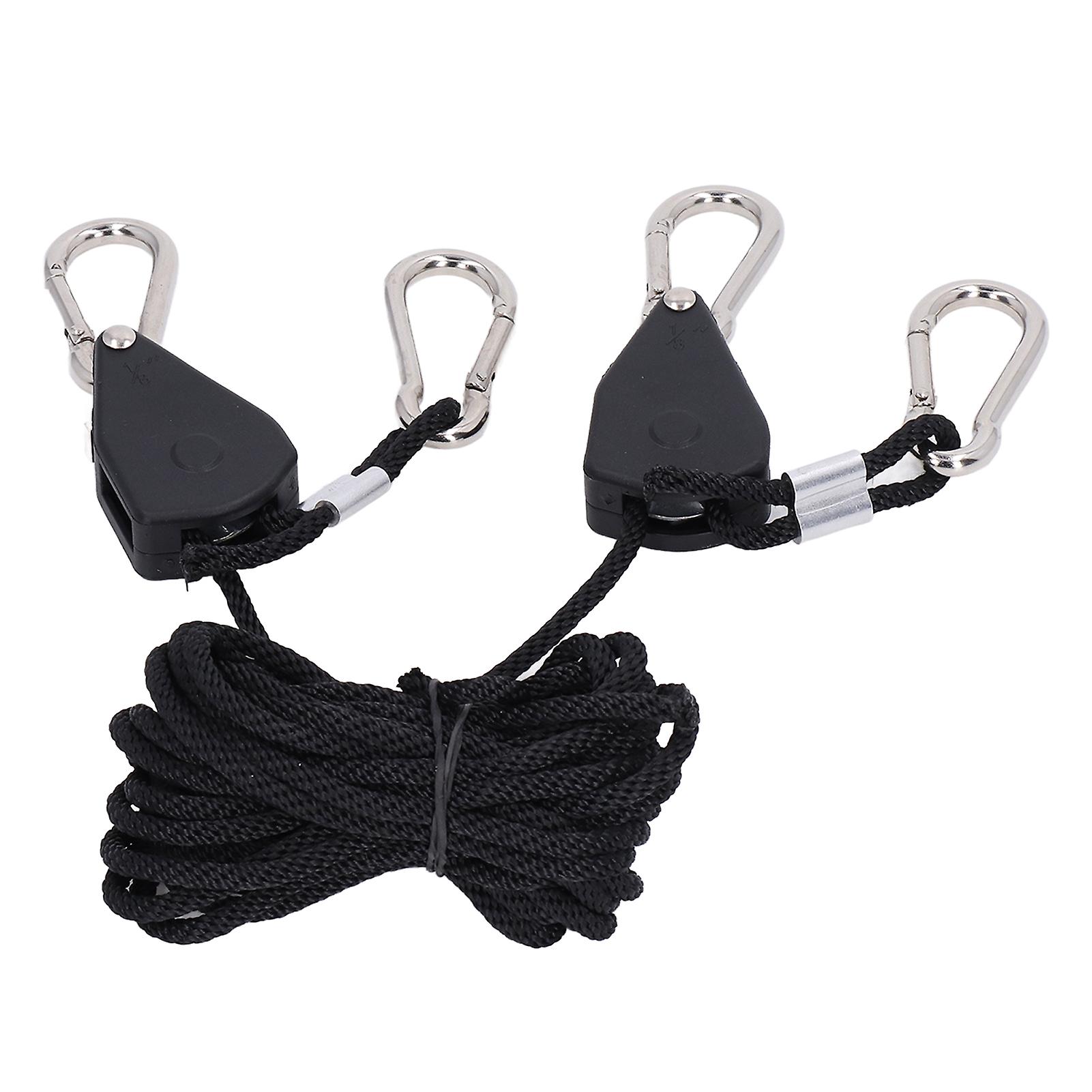 2pcs 1/8in Grow Light Rope Hanger Adjustable Heavy Duty Rope Clip Hanger High Strength Rope Hanger