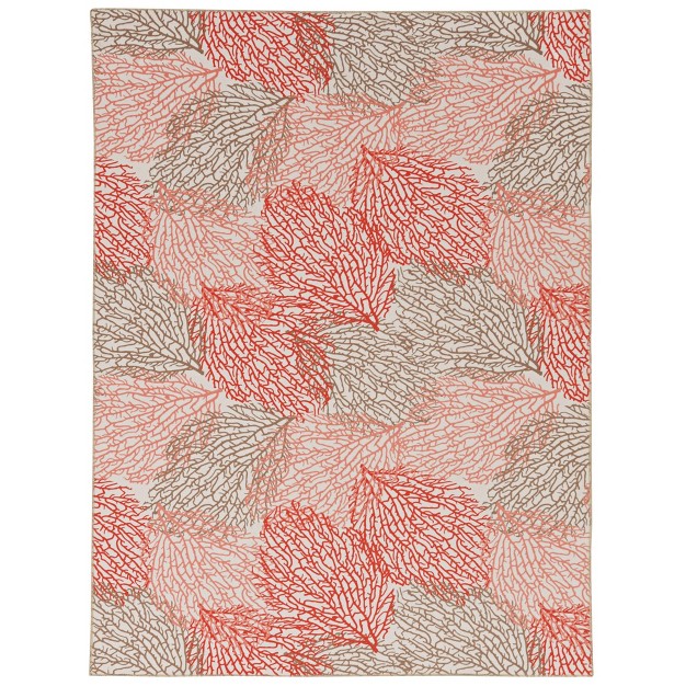 Washable Haylee Rug Ivory coral Linon