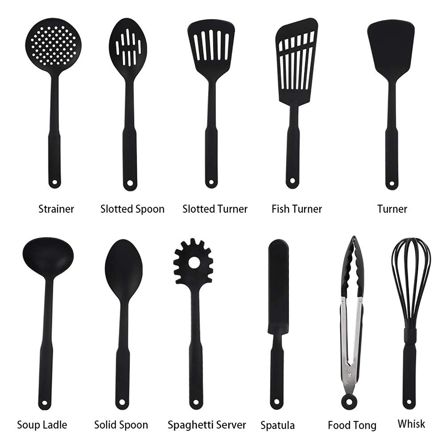 Kitchen Utensil Set Of 11 Pcs， Nylon Utensil Set， Non-Stick Cooking Utensils Set 410