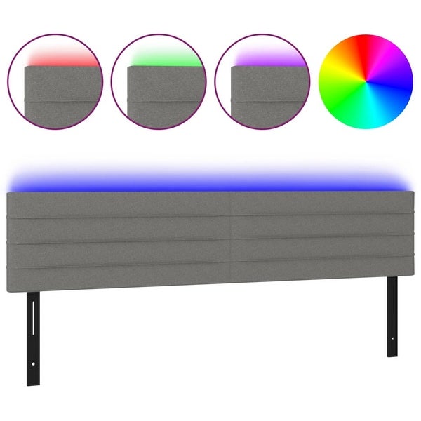 vidaXL LED Headboard Dark/Light Gray 39.4