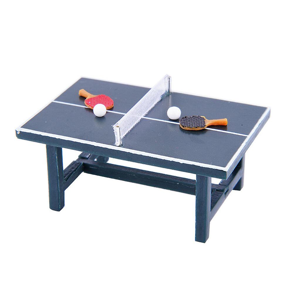 1 Set Of Mini Table Miniature Table Tennis Table Toys Miniature Sports Equipment