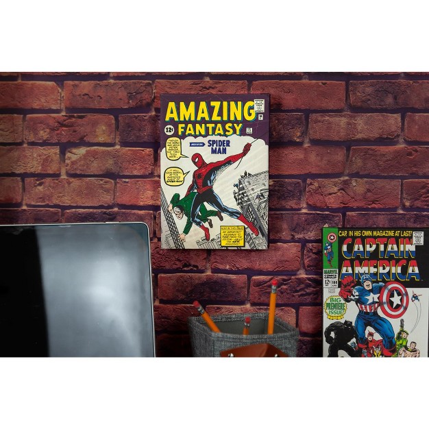 Geek Fuel Llc Marvel Comics Spider man Amazing Fantasy 15 Comic Book Canvas 9 X 5 Inches