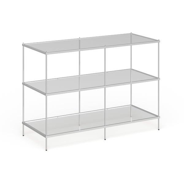 SEI Furniture Grant Glam Mirrored Console Table Chrome