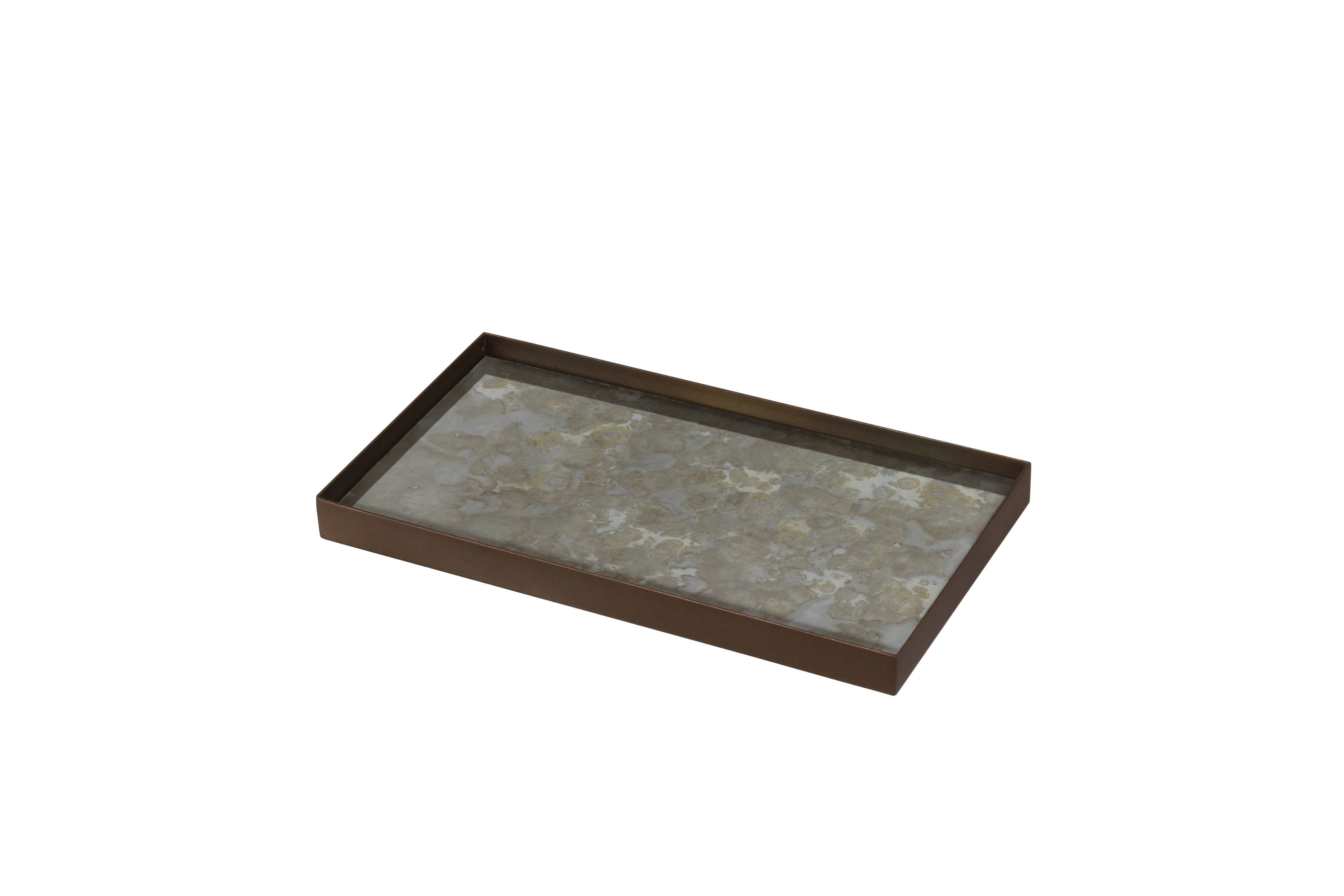 Fossil Organic Rectangular Glass Valet Tray