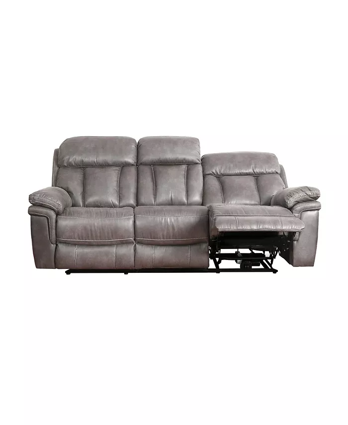 Armen Living Estelle 88 Fabric in Power Reclining Sofa