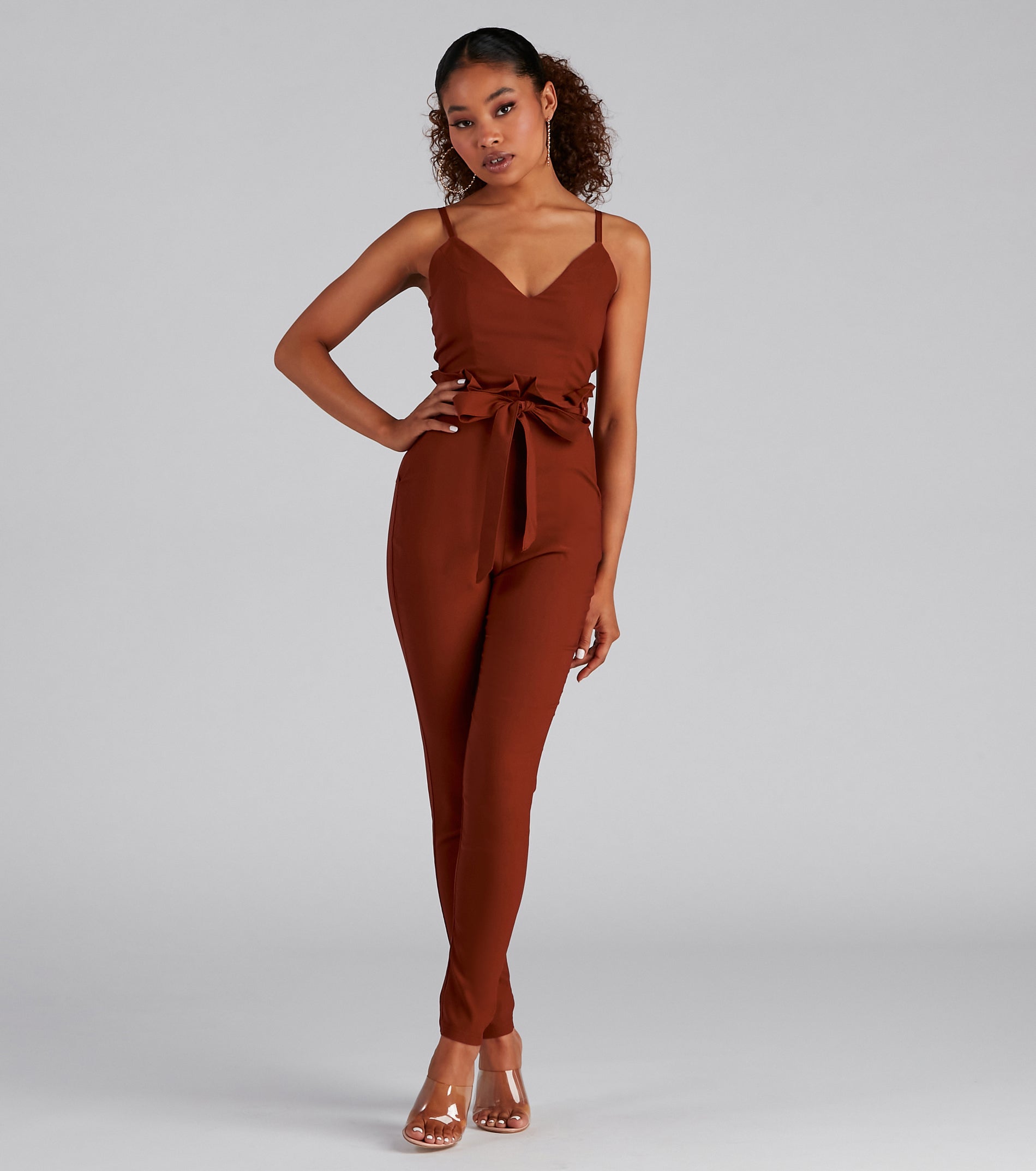 Poised And Tapered Paperbag Jumpsuit