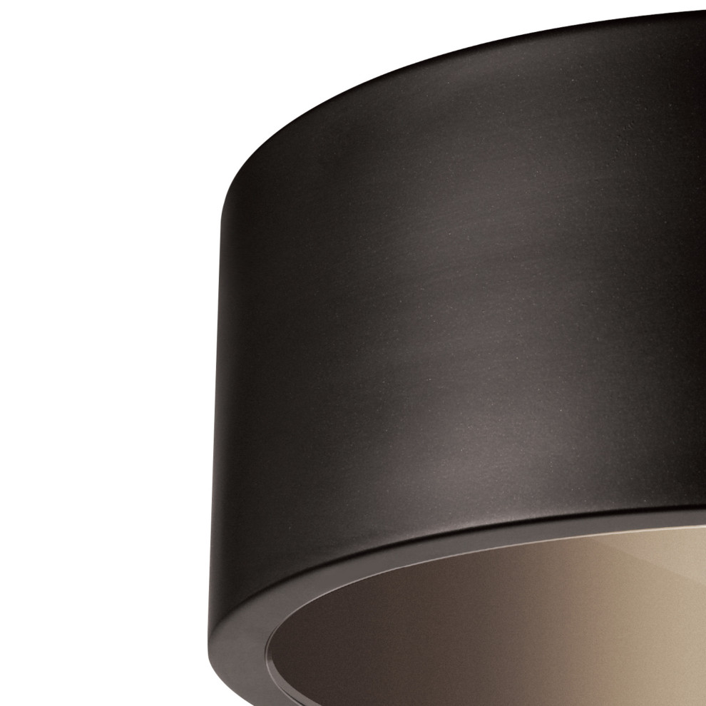 Teagan 1 Light Dark Bronze Outdoor Indoor Flush Mount Ceiling Light   Transitional   Outdoor Flush mount Ceiling Lighting   by Globe Electric  Houzz