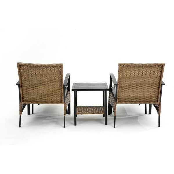 Wicker Rattan Sofa Set Garden Chair - Overstock - 37388200