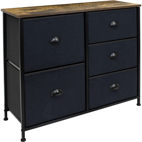 Dresser w/ 5 Drawers - Furniture Storage Tower Unit for Home， Bedroom - - 34537473