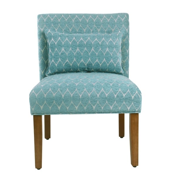 Porch and Den Valderrama Geometric Patterned Accent Chair with Pillow