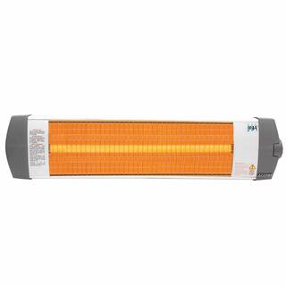 Econat C-15 Electric Infrared Heater with Thermostat for Outdoor and Indoor Use 1500-Watt IP44 Silver Color C-15