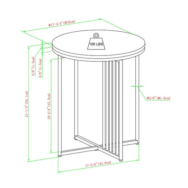 Middlebrook Metal-Slat Round Side Table