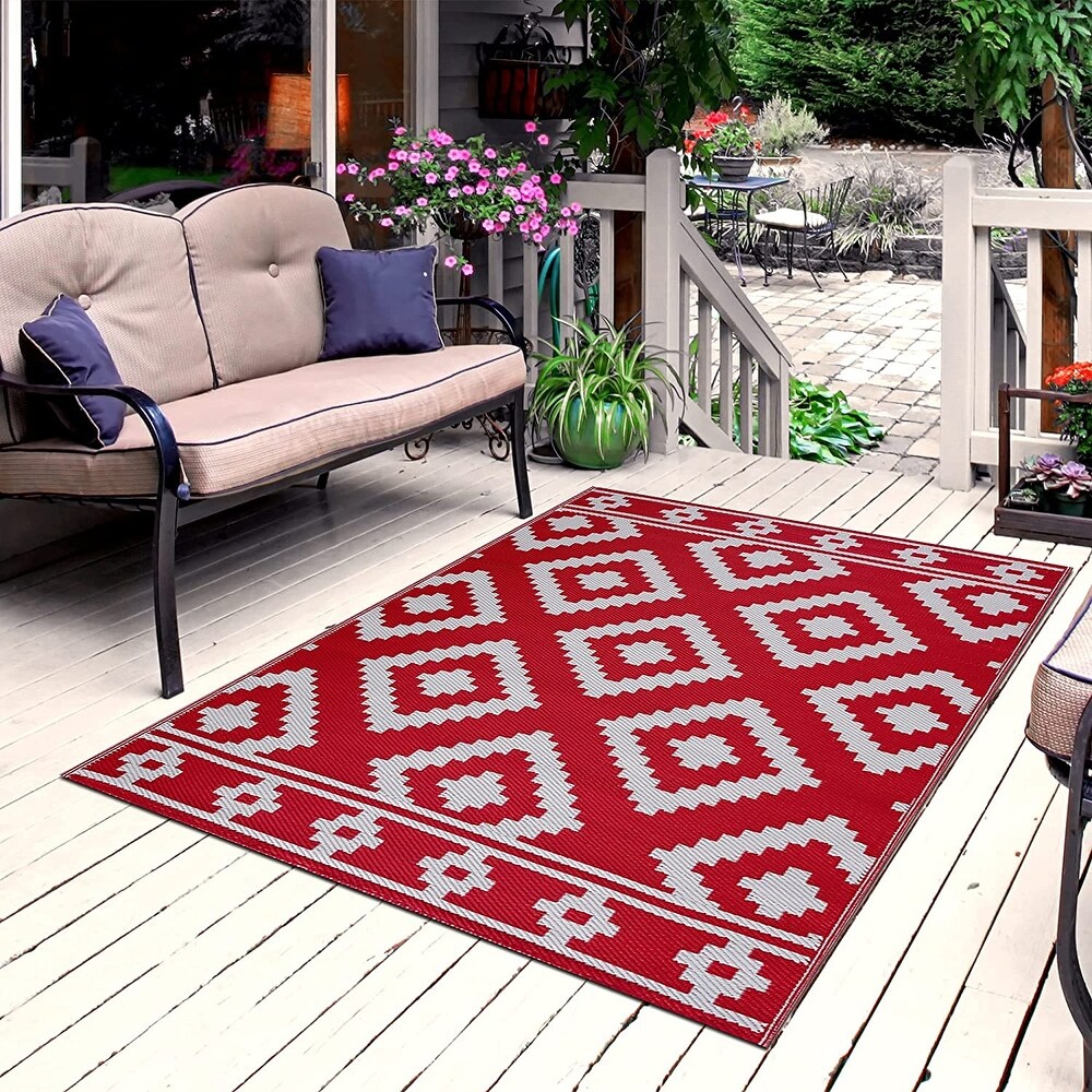 Milan Lightweight Reversible Recycled Plastic Outdoor Floor Mat/Rug