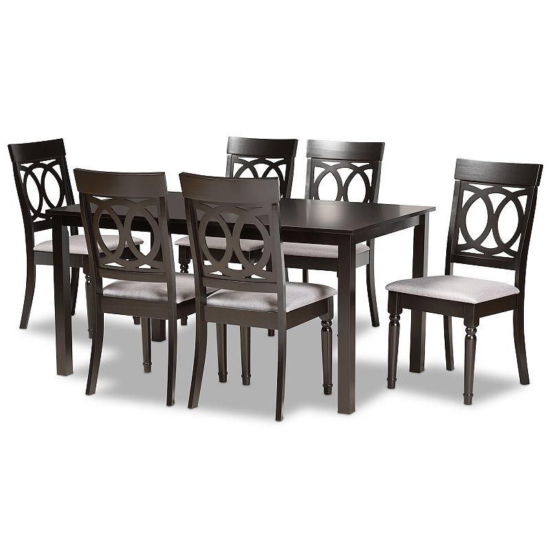 Baxton Studio Lucie Dining Table and Chair 6-piece Set