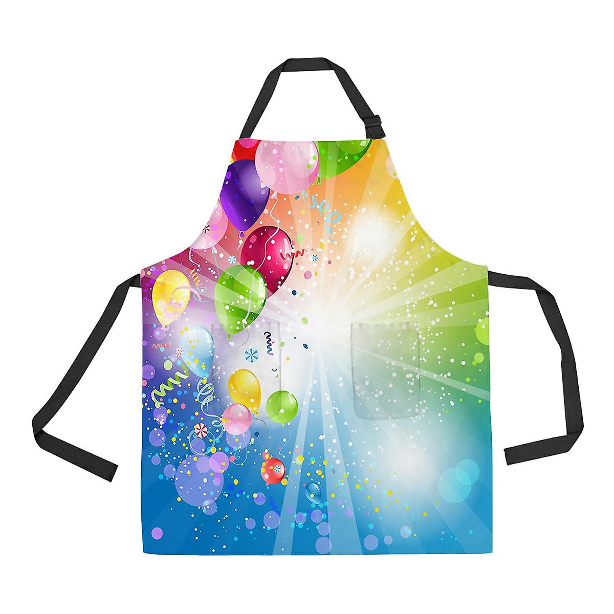 Holiday Balloons Apron Home Kitchen Apron With Pockets