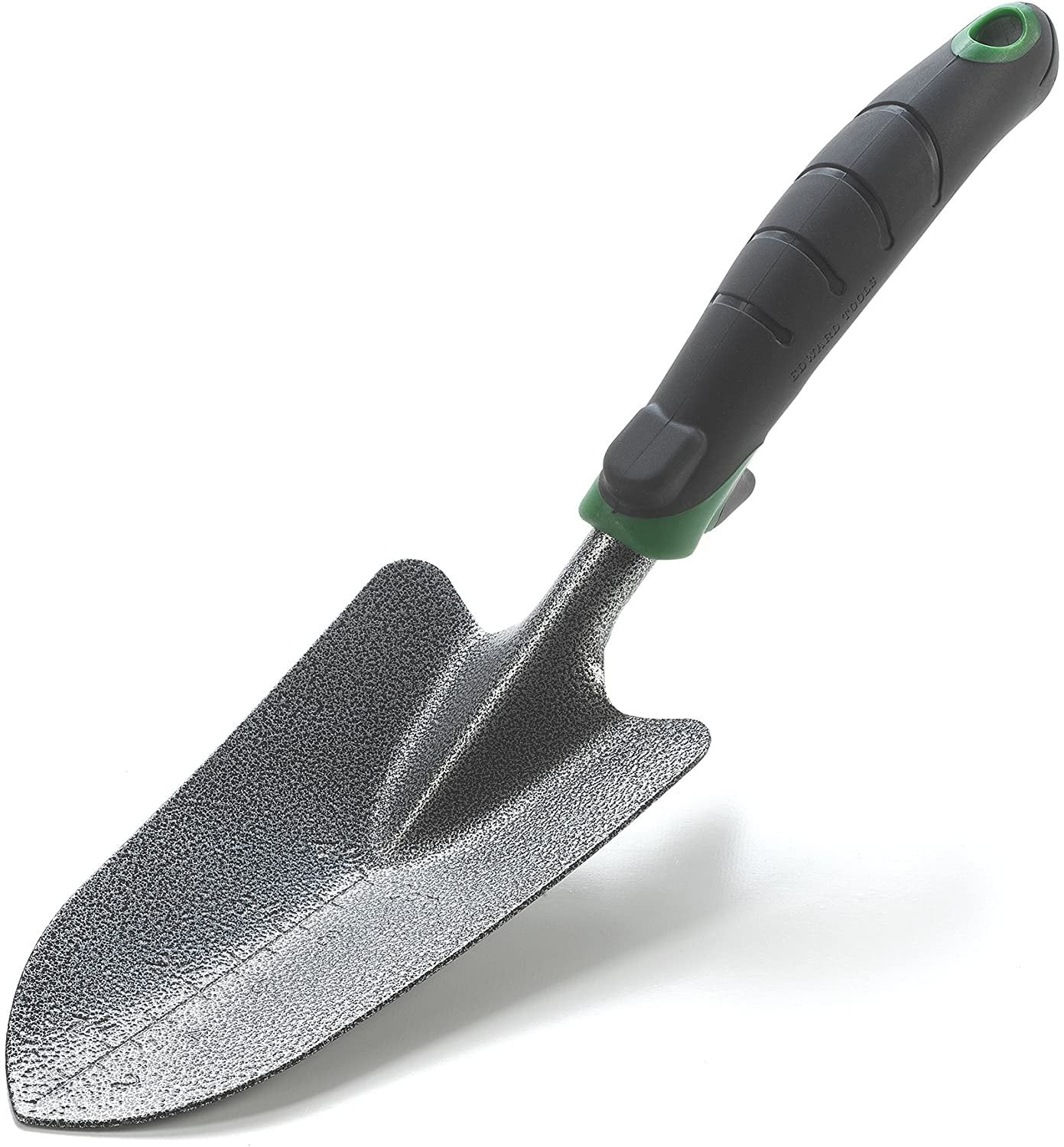 Edward Tools Garden Trowel - Heavy Duty Carbon Steel Garden Hand Shovel with Ergonomic Grip - Stronger Than Stainless Steel - Depth Marker Measurements for More consistent Planting