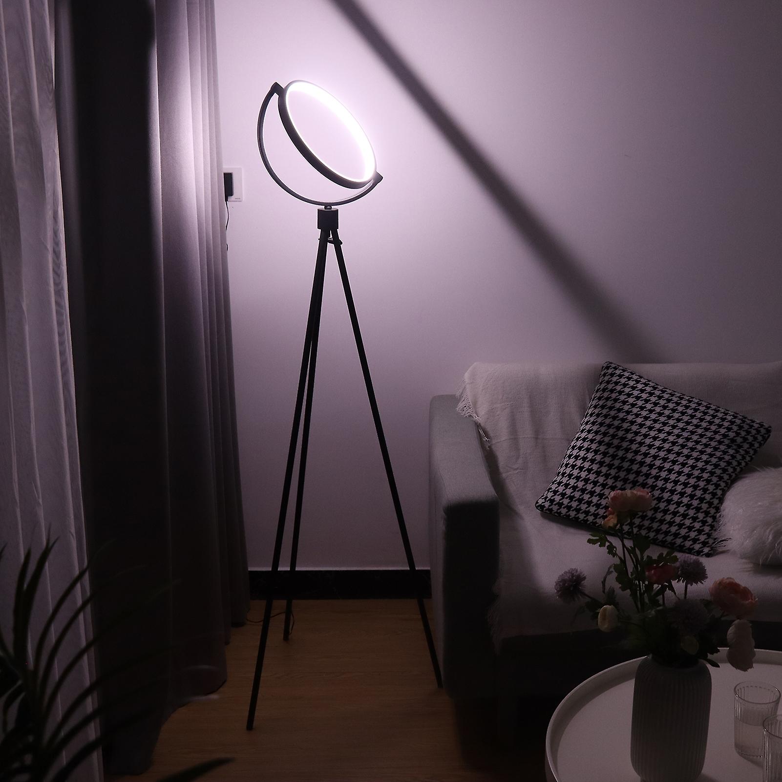 Tripod Floor Lamp - 360 Degree Rotatable， Stepless Dimming， 1500lm[us Plug]