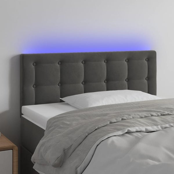 vidaXL LED Headboard Dark/light Gray 39.4