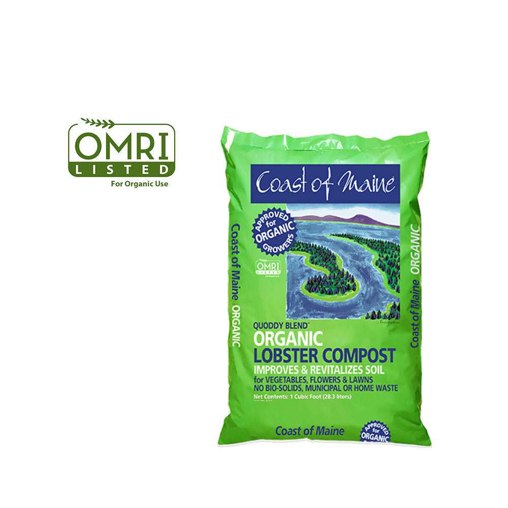 Coast of Maine Quoddy Blend Lobster Compost Soil, 60 Pound Bag (2 Pack)