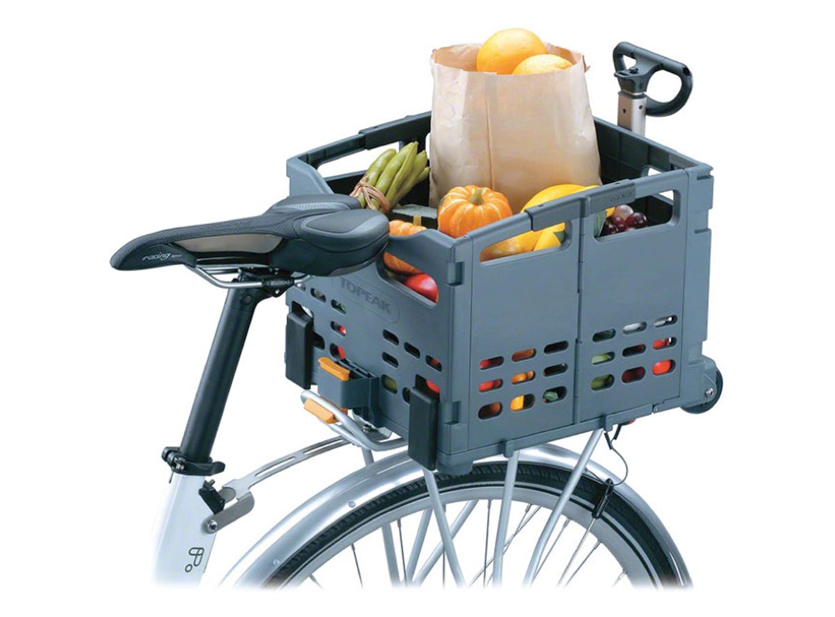 Topeak TrolleyTote Folding MTX Rear Basket - Gray