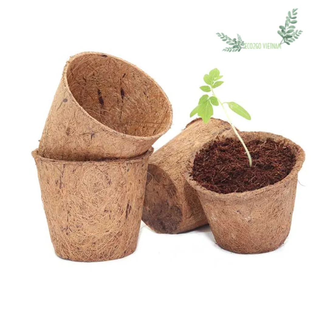 BEST SUPPLY 2023! FOR GARDEN COCONUT FIBER POT/ COCONUT COIR POT/ COCONUT FIBER PLANT POT CHEAPEST PRICE FROM ECO2GO