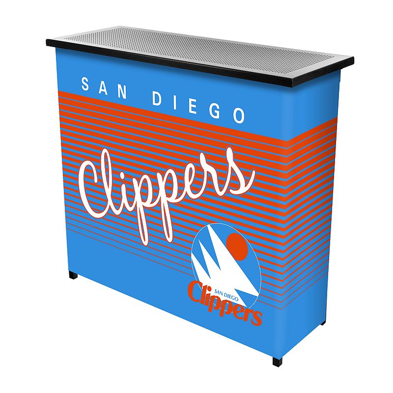 San Diego Clippers Hardwood Classics 2-Shelf Portable Bar with Case