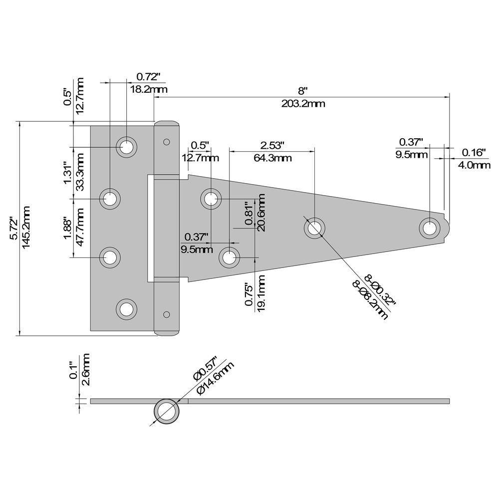 Everbilt Galvanized Gate Tee Hinge Latch and Pull Set 20827