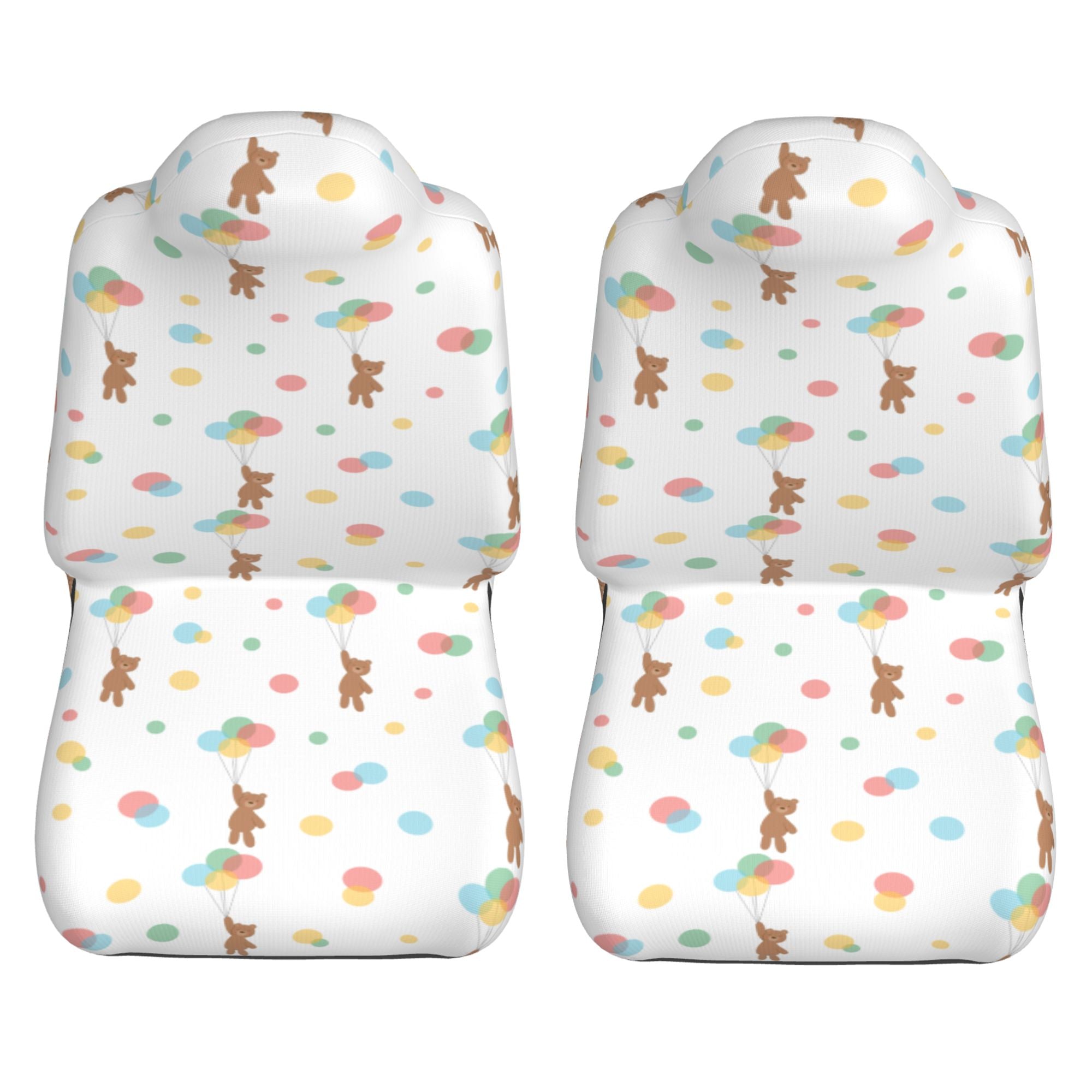 ZICANCN Car Seat Cover Cartoon Bear Balloon Car Front Seat Covers Protectors ， Automotive Seat Covers for Cars Trucks Suv