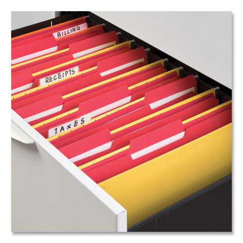 Universal Top Tab Manila File Folders， 1/3-Cut Tabs， Assorted Positions， Legal Size， 11 pt. Manila， 100/Box (15113)