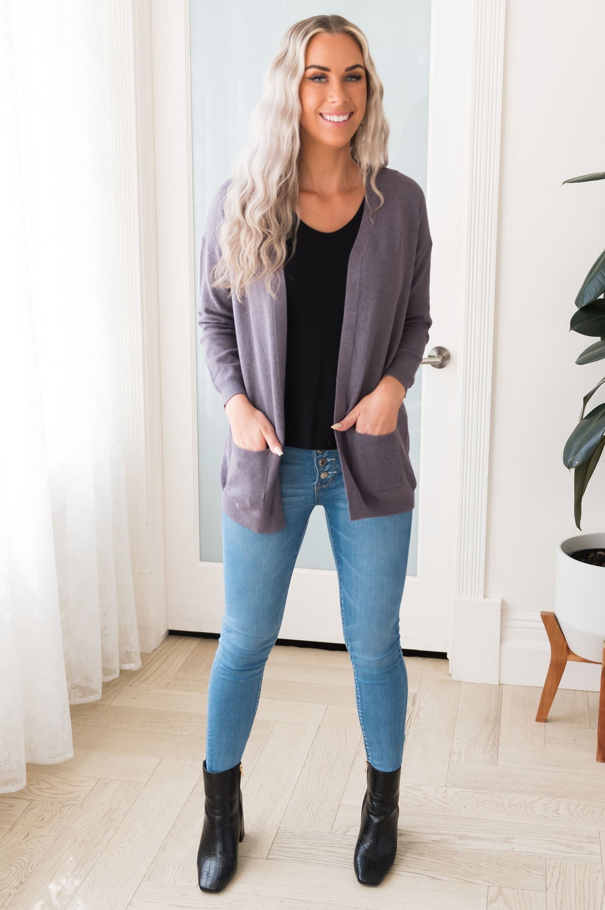 Casually Cool Modest Pocket Cardigan