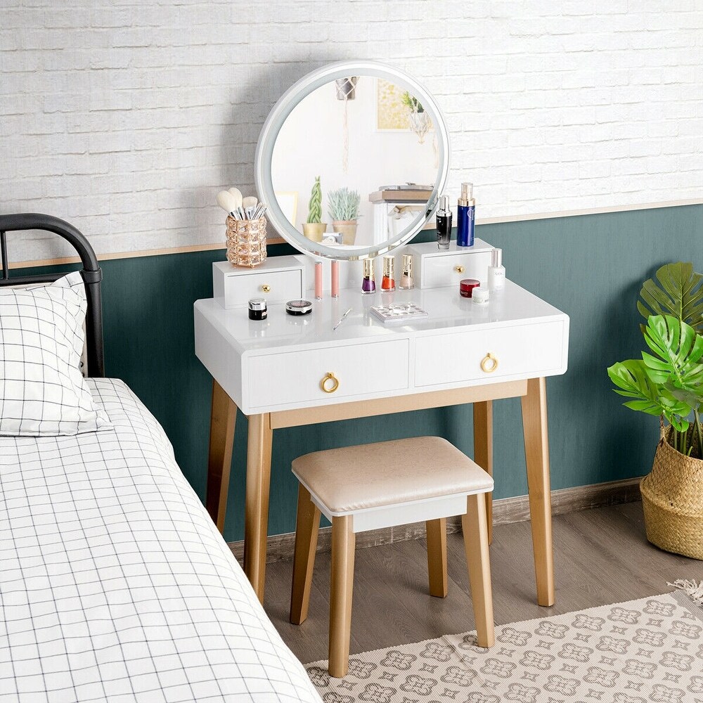 Makeup Vanity Table Set 3 Color Lighting Dressing Table   52.5\