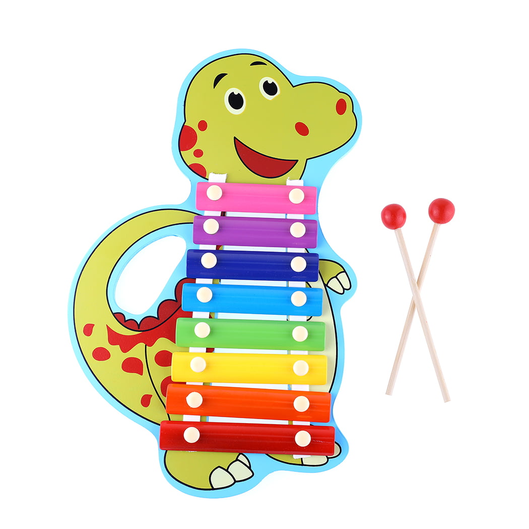 veZve Baby Xylophone Musical Toy Instrument for Kids 3 to 6 Years Old， Dino