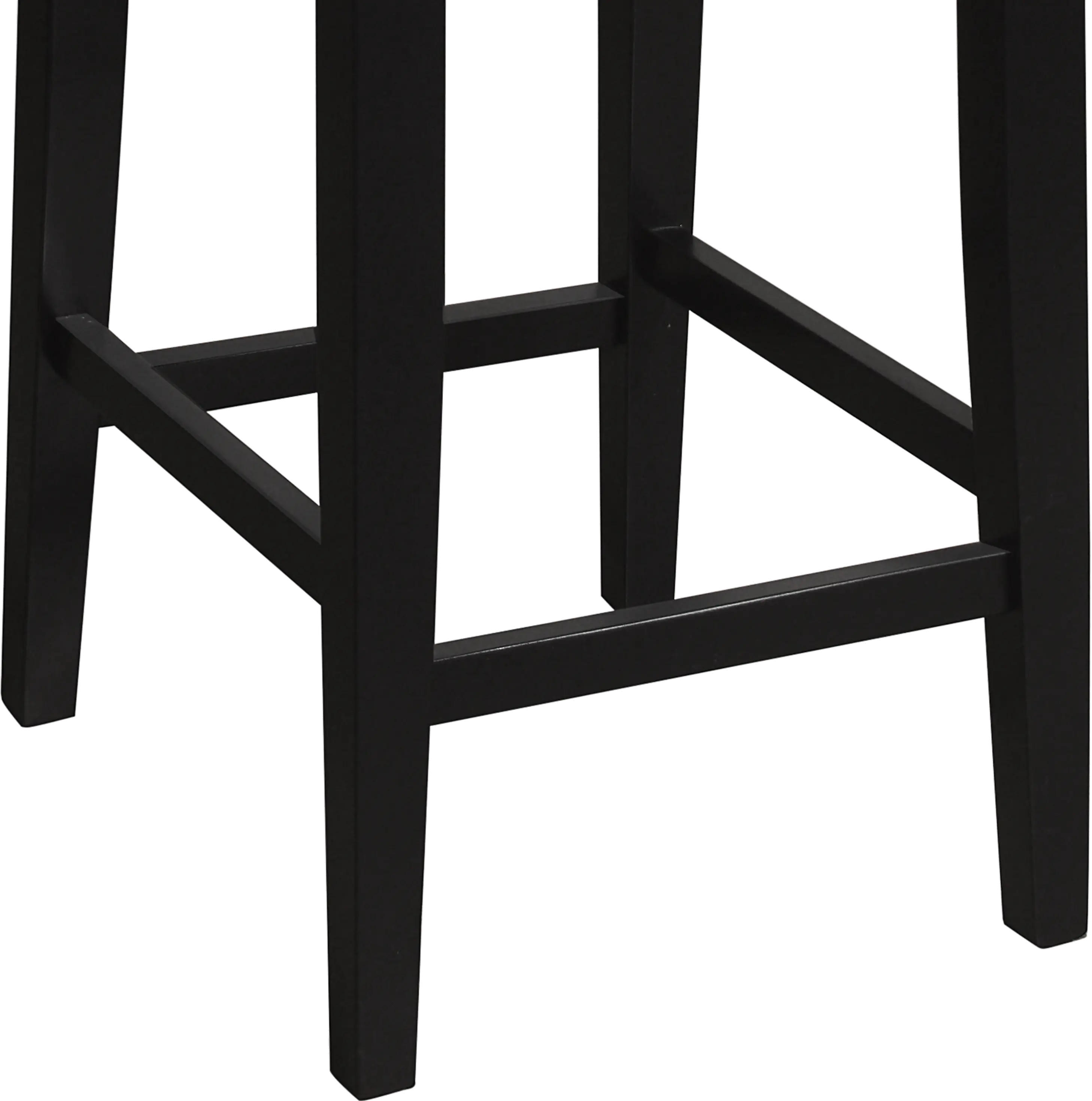 Maydena Contemporary Black Wood Counter Height Stool