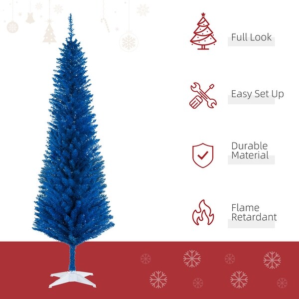 6 Foot Artificial Pencil Christmas Tree，Slim Xmas Tree