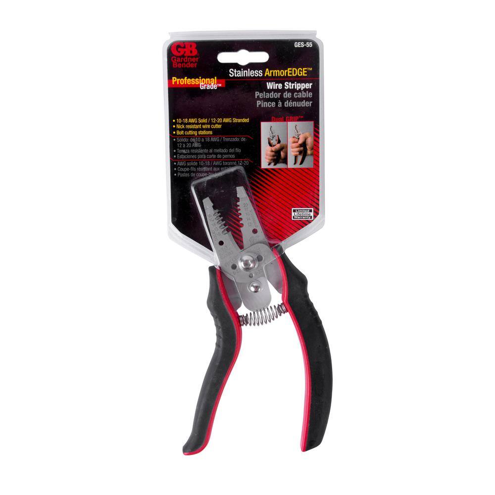 Gardner Bender 10-18 AWG Stainless Armor Edge Wire Stripper GES-55