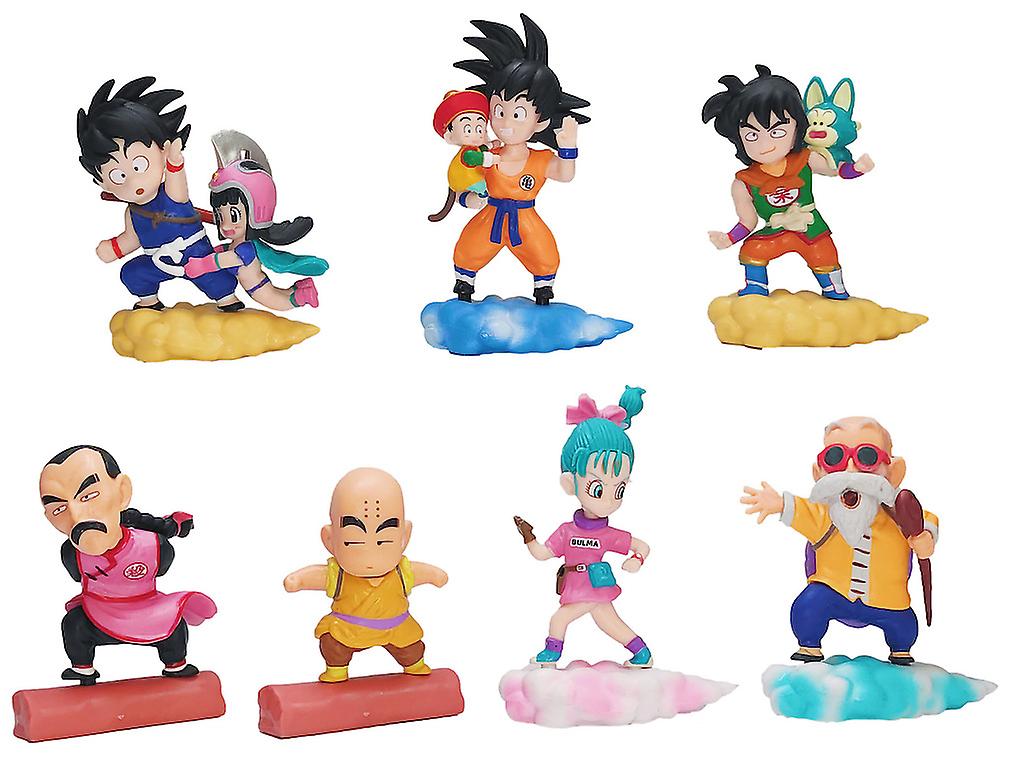 7pcs Sun Goku Chichi Anime Figurine Dragons Ballaction Figurine Toy Model