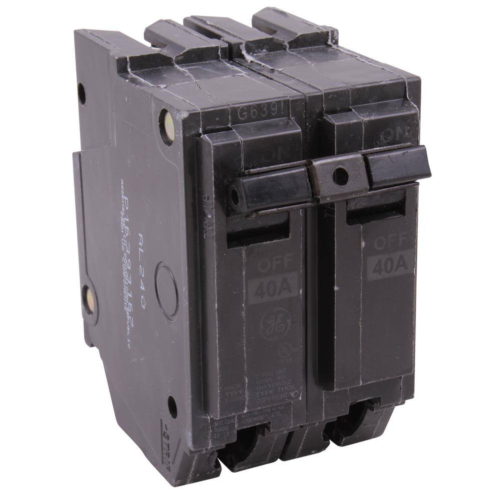 GE Q-Line 40 Amp 2 in. Double-Pole Circuit Breaker THQL2140