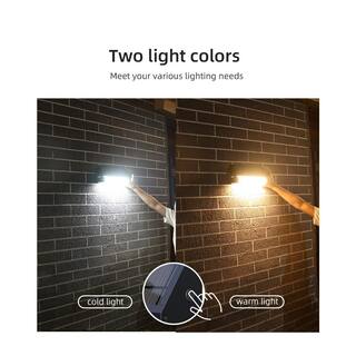 eLEDing Solar 180 Black SMART Sensing Self-Contained Integrated Selectable LED Color Flood Pathway Wall Light EE815WDC