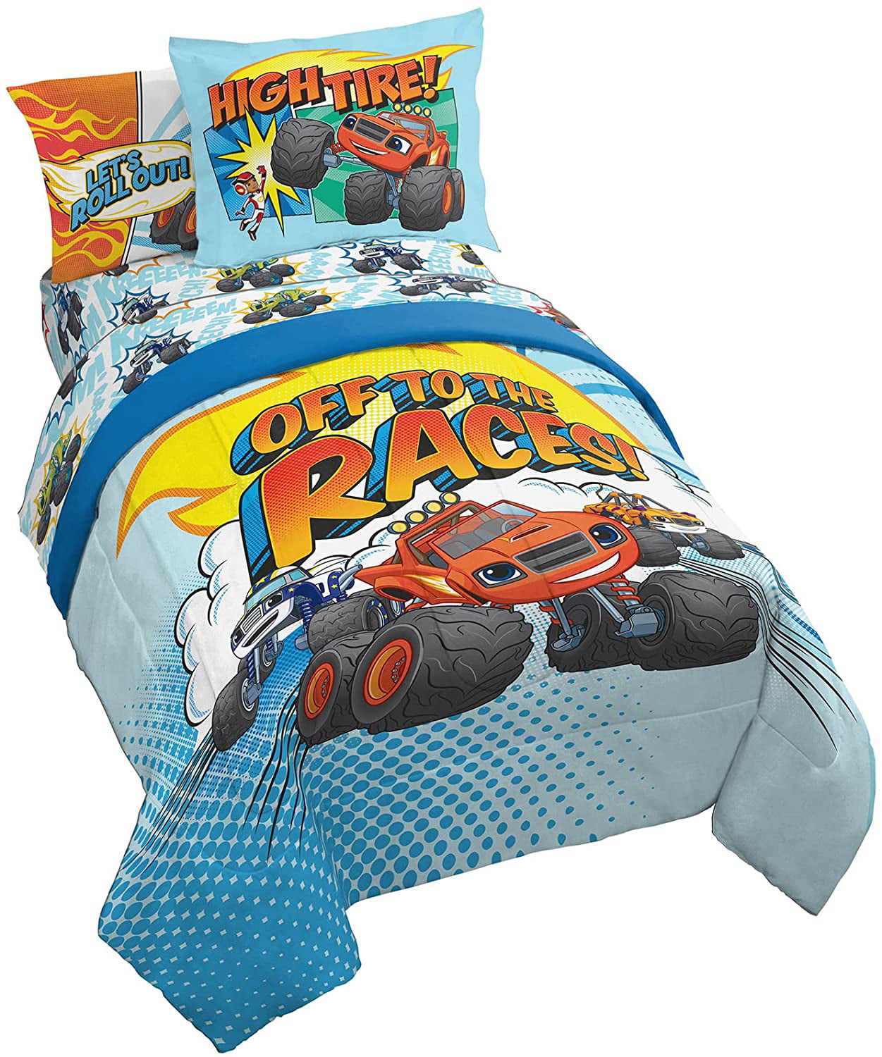 Blaze and the Monster Off to the Races 7 Piece Full Bed Set