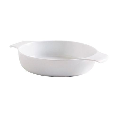 White porcelain casserole 24 cm， 1.2 l (2g) 1 unit (White)