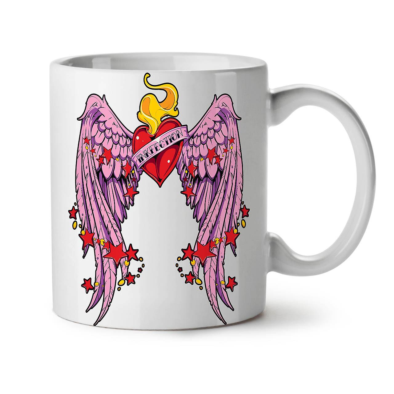 Heart Wing Love Valentine NEW White Tea Coffee Ceramic Mug 11 oz | Wellcoda