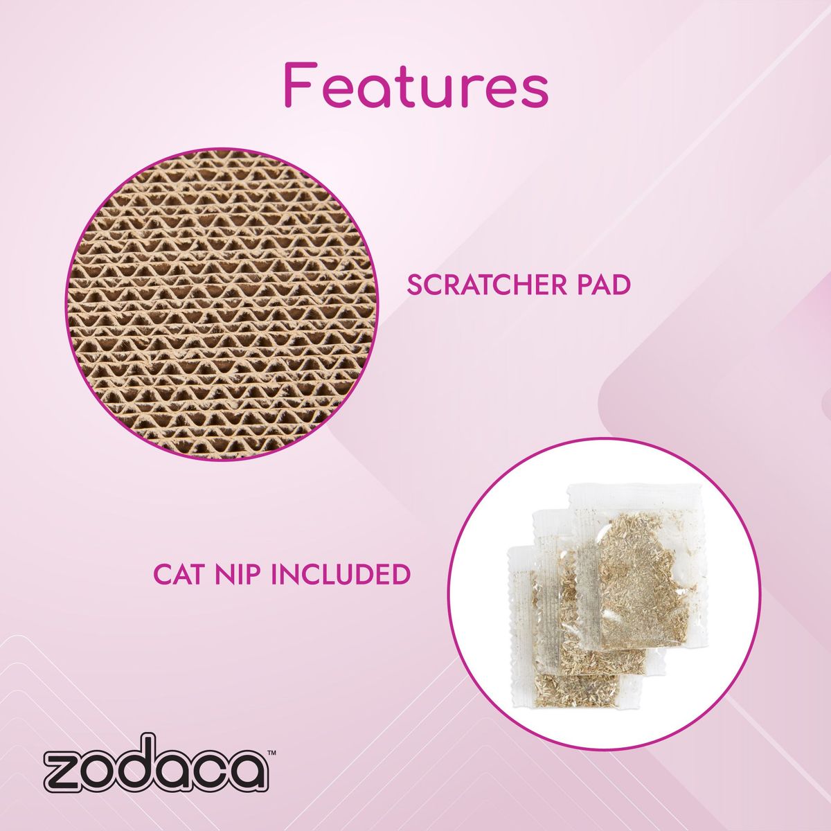 3 Pack Cat Scratch Pad with Catnip for Kitten， Indoor Pets Cardboard Replacement Scratcher Posts， 16.2 in