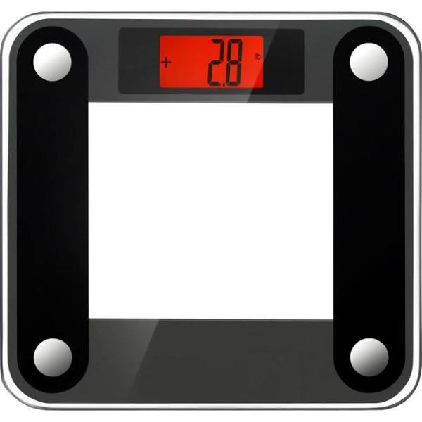 Ozeri Precision II Digital Bathroom Scale with Widescreen Blue Backlit Xbright LCD and Step on Activation ZB14-B