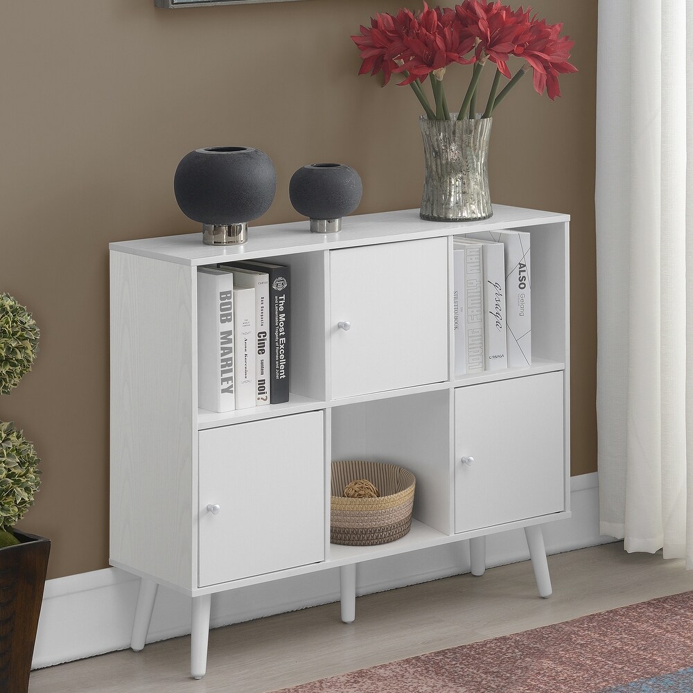 Convenience Concepts Xtra Storage 3x2 3 Door Cabinet Console Table