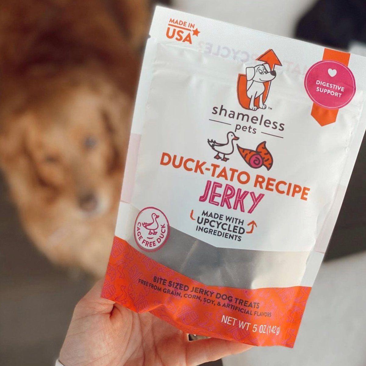 Shameless Pets Duck-Tato Recipe Jerky Dog Treats， 5-oz bag