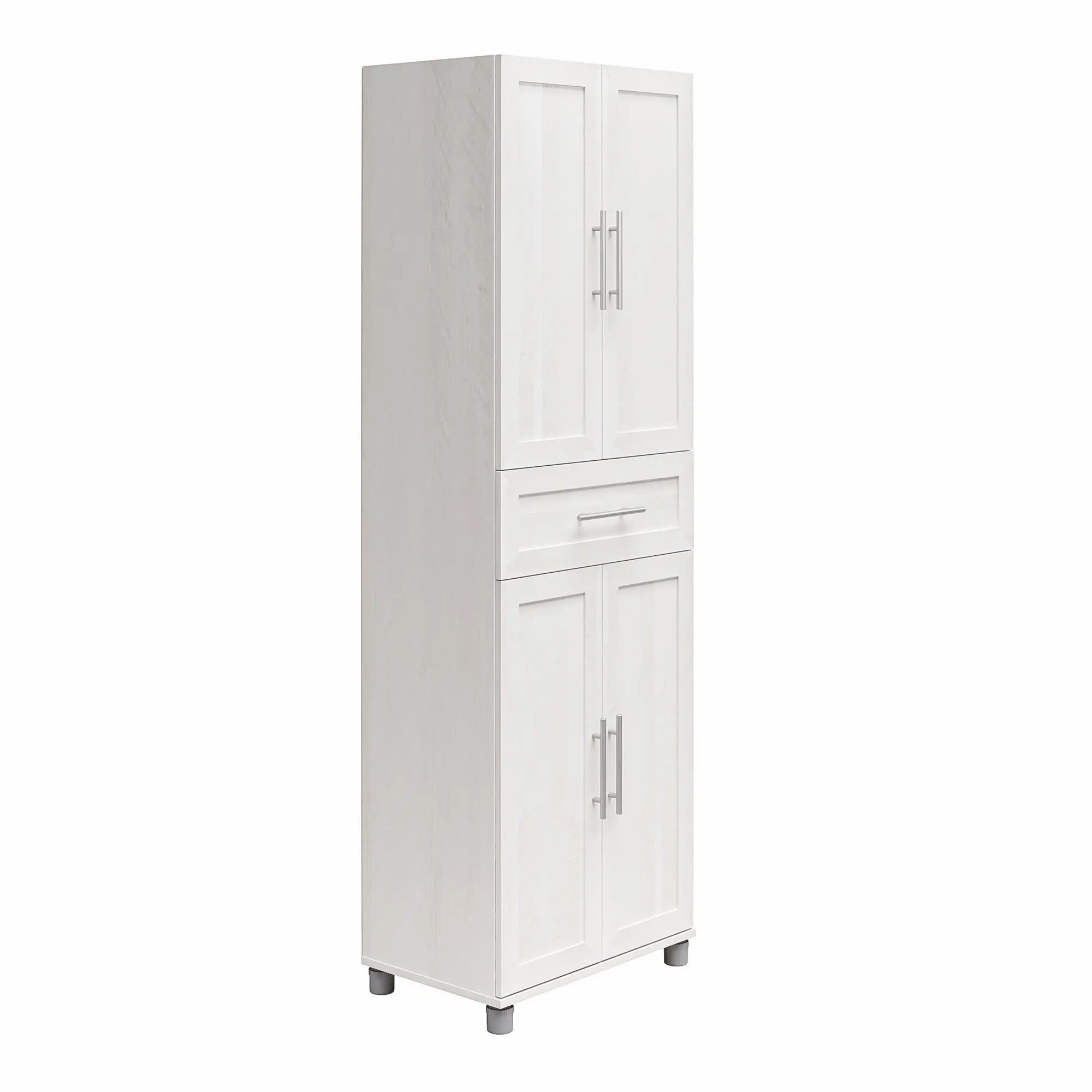 Camberly Framed Ivory Oak 4 Door Storage Cabinet